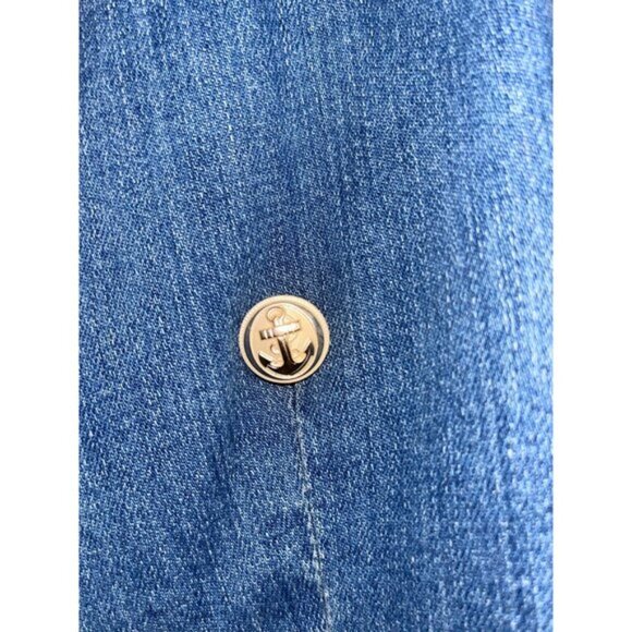 L’AGENCE Wayne Denim Blazer Open Front Blue size Medium - Picture 6 of 15